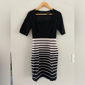 sachin and babi light blue dress WHBM White House Black Market striped sleeveless casual dress Large